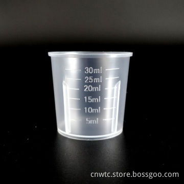 30ml and 15ml Laboratory Plastic Cylinder & Measuring Cups: Precision Tools for Scientific Research and Analysis